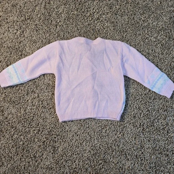 Vintage Pastel Knit Cardigan 3T – Cat & Cottage Design – Button Front – Girls... - Picture 4 of 4